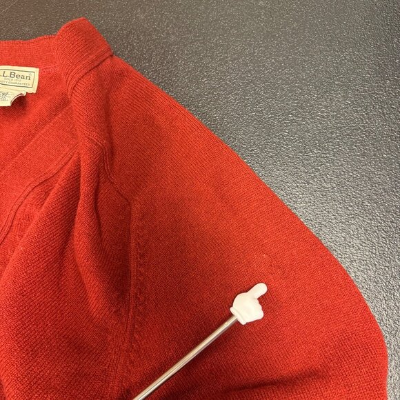 VTG L.L. Bean Mens 100% Lambswool Cardigan Button-Up Sweater Grandpa Sz Medium - Picture 7 of 7